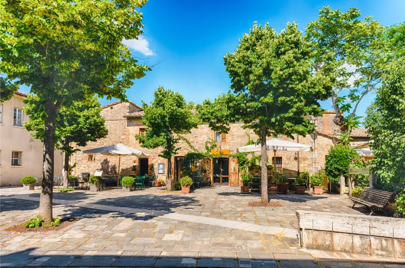 Bagno Vignoni Medieval Buildings Tuscany