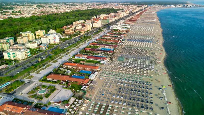 Lido Di Camaiore And Viareggio Coast Tuscany