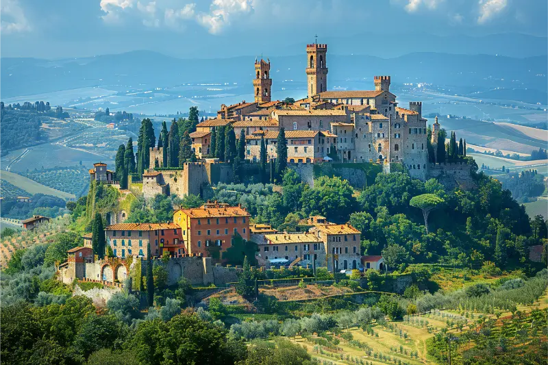 Medieval Hill Town In Tuscany