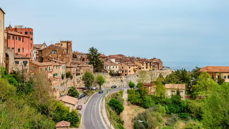 Montepulciano Medieval Town Panorama Tuscany