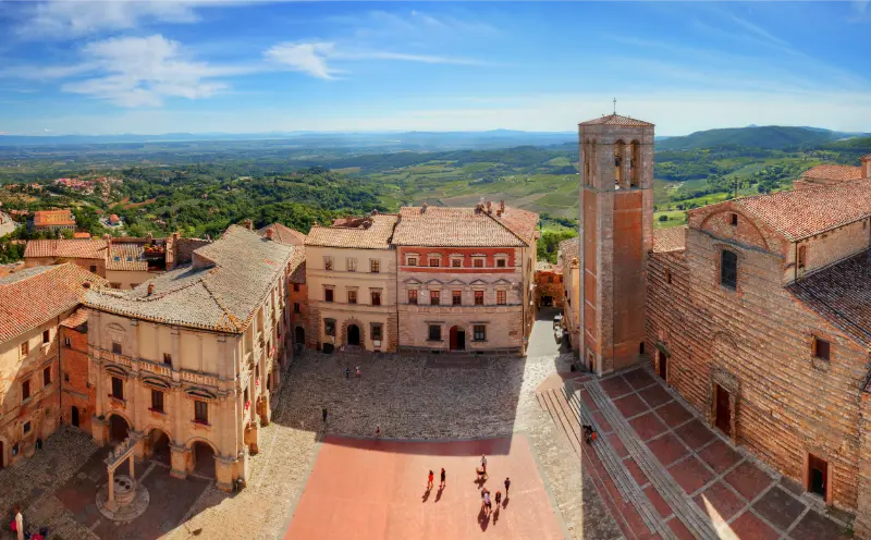 Montepulciano Panorama From Palazzo Comunale Tuscany