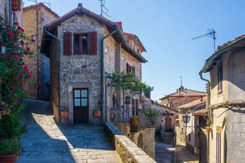 Santa Fiora Medieval Stone Street Tuscany