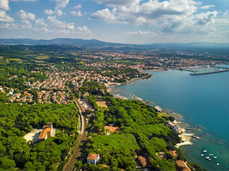 Top View City Promenade Castiglioncello Tuscany