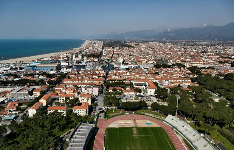 Viareggio Coast Aerial View Tuscany